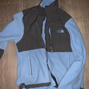 Blue and gray north face